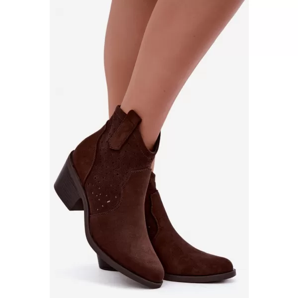  Pantofi de dama S.BARSKI HY62-8147 CIOCOLATĂ 