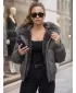 Geaca de dama DSTREET TY6010 GRI ÎNCHIS