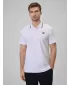 Tricou pentru bărbați cu guler 4F WMM00TPTSM0773 ALB
