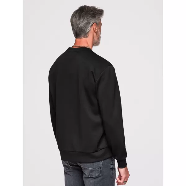  Hanorac pentru bărbați OMBRE OM-SSNZ-0273 NEGRU 