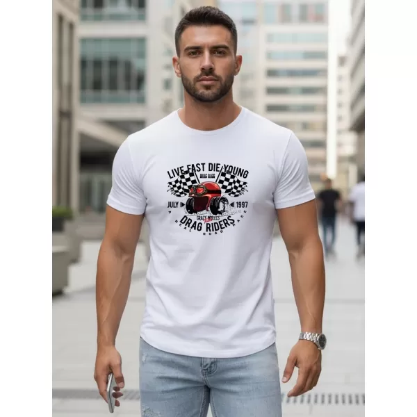  Tricou pentru bărbați DSTREET NX5087R-WH ALB 