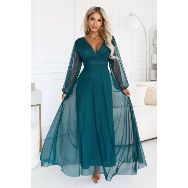  Rochie NUMOCO NERISSA 684-2 VERDE MARE 