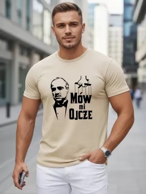 Tricou pentru bărbați DSTREET NX5145R-BT BEJ