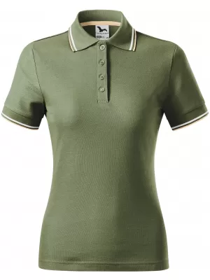 Tricou de damă cu guler MALFINI FOCUS 233 KAKI