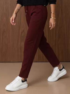 Pantaloni de dama DSTREET UY3213 BURGUNDIA