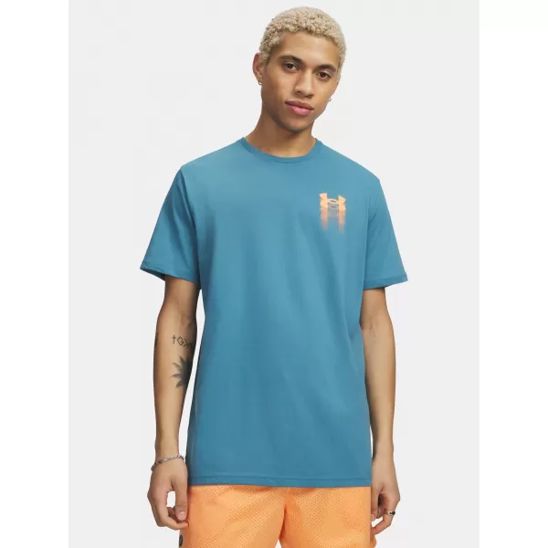  Tricou pentru bărbați UNDER ARMOUR M BLUR LOGO SS 6009245-466 ALBASTRU 