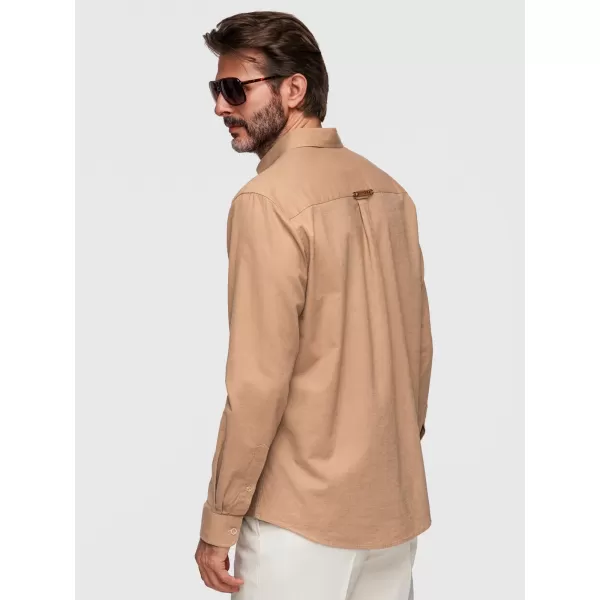  Cămașă pentru bărbați OMBRE N-OM-SHCS-0134 MARO DESCHIS 