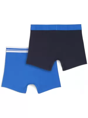 Boxeri pentru bărbați PUMA MEN EVERYDAY PLACED LOGO BOXER 2P 93847603 COMBINAȚIE ALBASTRĂ