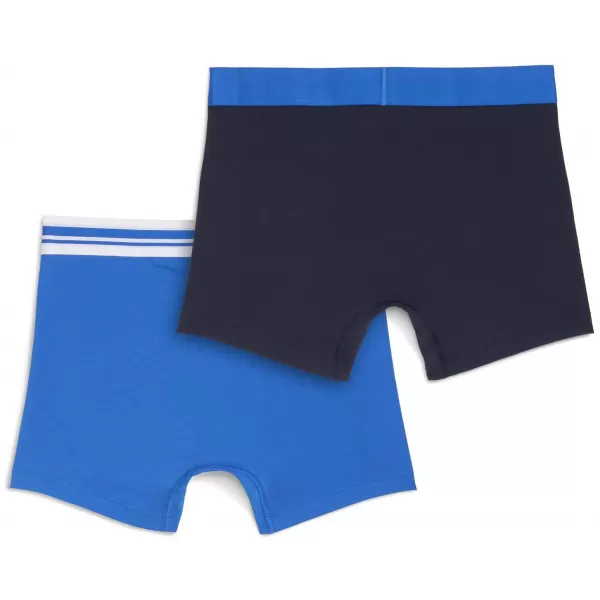  Boxeri pentru bărbați PUMA MEN EVERYDAY PLACED LOGO BOXER 2P 93847603 COMBINAȚIE ALBASTRĂ 