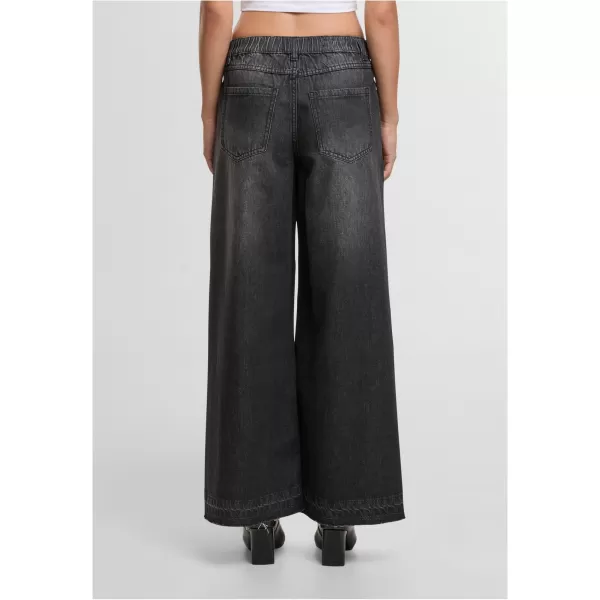  Pantaloni de dama URBAN CLASSICS TB7712 NEGRU SPALAT 