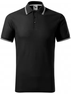 Tricou pentru bărbați cu guler MALFINI FOCUS 232 NEGRU