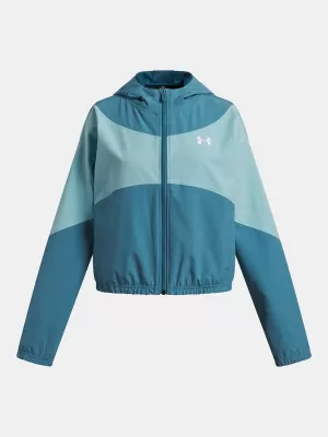 Geaca de fetita UNDER ARMOUR UA RIVAL WOVEN HD JACKET 6004181-466 ALBASTRU