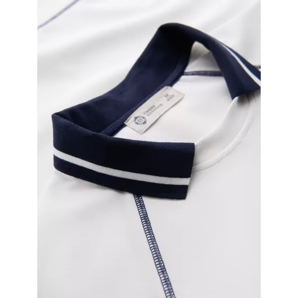  Hanorac pentru bărbați OMBRE OM-SSNZ-0269 APROAPE ALB 
