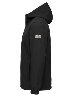 Jachetă softshell pentru bărbați OMBRE C581 NEGRU