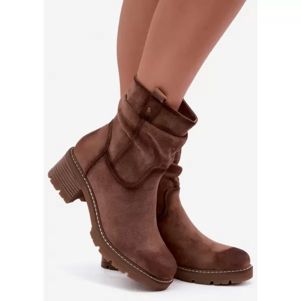  Botine de dama S.BARSKI HY62-8100 CIOCOLATĂ 