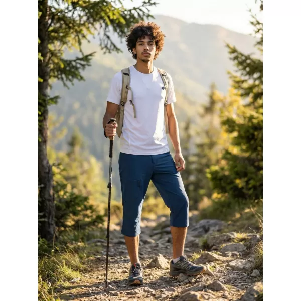  Pantaloni capri pentru bărbați ALPINE PRO WEDER 2 ALBASTRU WING TEAL 