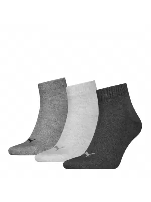 Șosete PUMA UNISEX QUARTER PLAIN 3P 93858916 ANTRACIT/L MEL GRI/M MEL GRI
