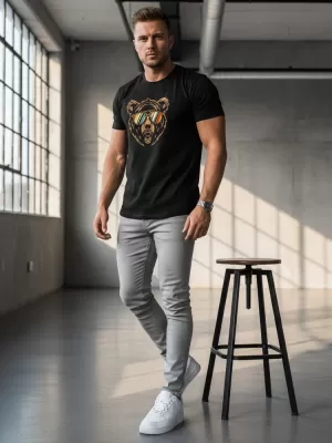 Tricou pentru bărbați DSTREET NX041R NEGRU