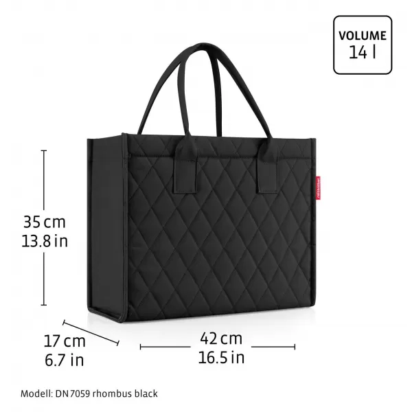  Sac REISENTHEL DAILY SHOPPER ROMB NEGRU 