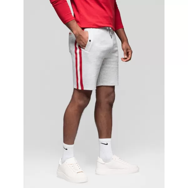  Set de pantaloni scurți pentru bărbați OMBRE Z128 GRI MELANGE/MĂSLINIU 
