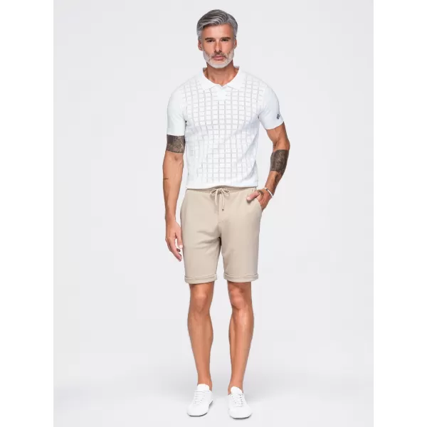 Pantaloni scurți pentru bărbați OMBRE OM-SRCS-0206 BEJ 