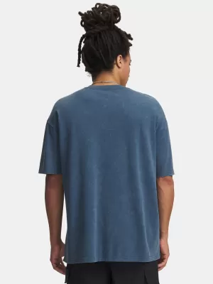 Tricou pentru bărbați UNDER ARMOUR UA M HW OS LOGO WASH SS 1389147-498 ALBASTRU