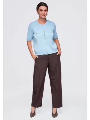 Bluza de dama OMBRE OW-TS-E0084 ALBASTRU