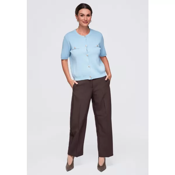  Bluza de dama OMBRE OW-TS-E0084 ALBASTRU 