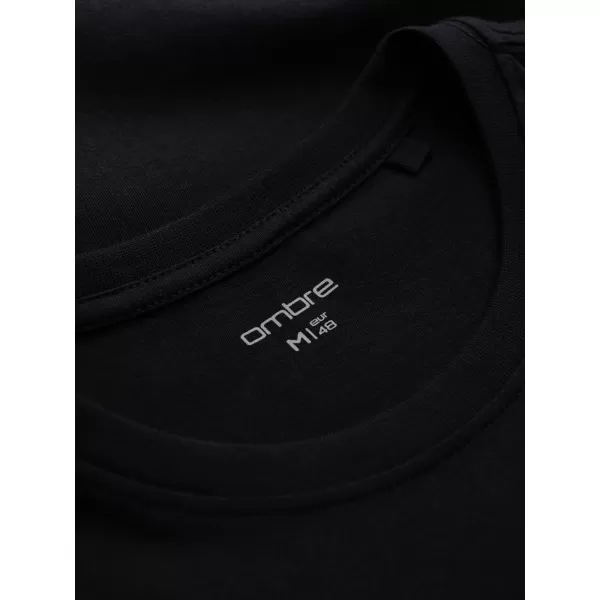  Tricou pentru bărbați OMBRE OM-TSPT-0269 NEGRU 