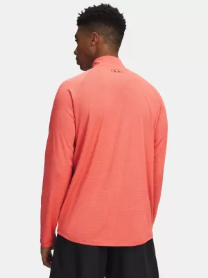 Tricou pentru bărbați UNDER ARMOUR TECH TEXTURED 1/2 ZIP 1382797-690 ROŞU