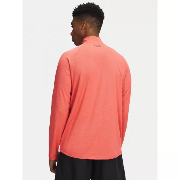  Tricou pentru bărbați UNDER ARMOUR TECH TEXTURED 1/2 ZIP 1382797-690 ROŞU 