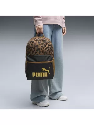 Rucsac PUMA PHASE AOP BACKPACK 09116916 PUMA NEGRU/KONA MARO/LEOPARD AOP