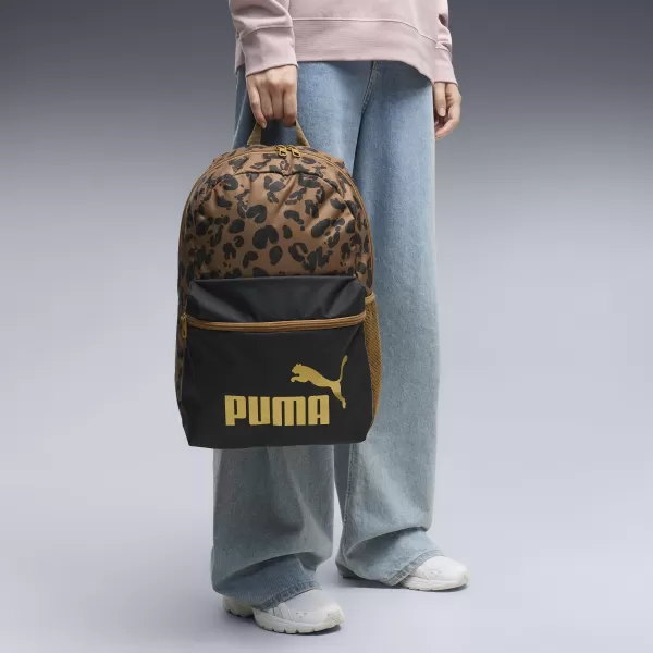 Rucsac PUMA PHASE AOP BACKPACK 09116916 PUMA NEGRU/KONA MARO/LEOPARD AOP 