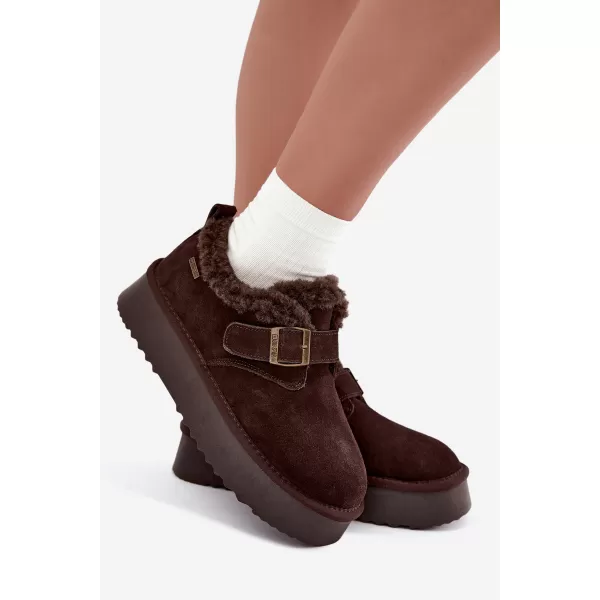  Oameni de zăpadă pentru femei BIG STAR SHOES UU274319 MARO/BEJ 