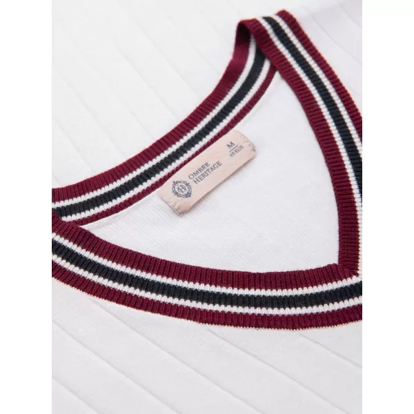 Tricou pentru bărbați OMBRE OM-TSCT-0266 ALB 
