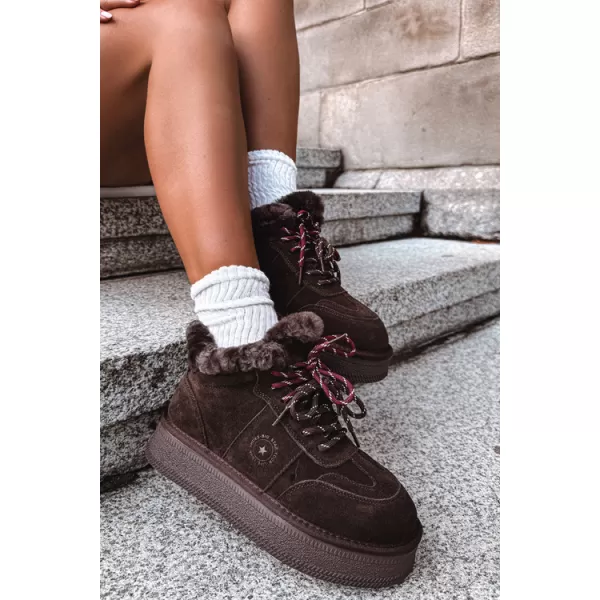  Oameni de zăpadă pentru femei BIG STAR SHOES UU274312 CIOCOLATĂ 