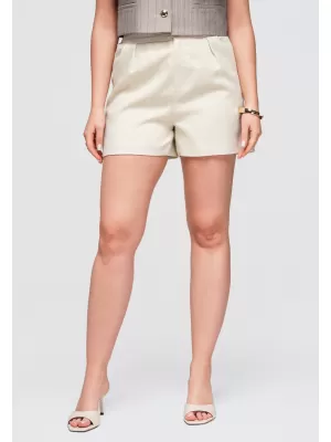 Pantaloni scurți de damă OMBRE OW-ST-E0010 BEJ