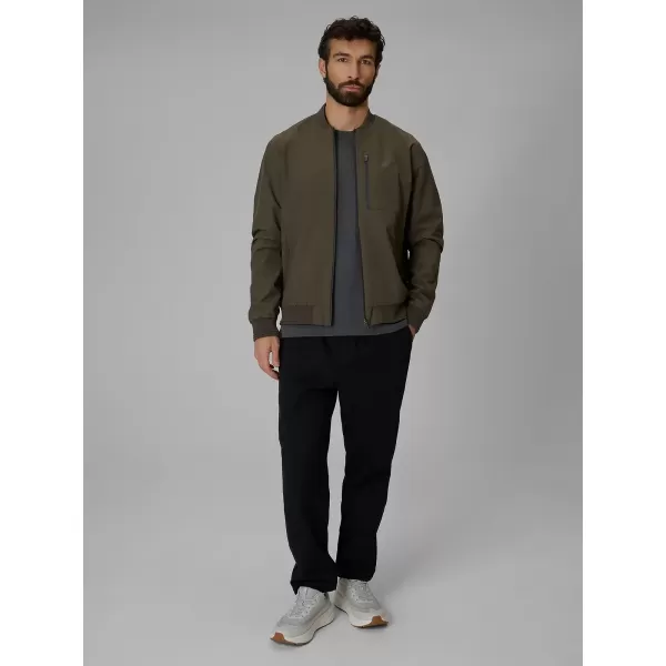  Tricou pentru bărbați cu mâneci lungi 4F WMM00TLONM611 MELANGE GRI ÎNCHIS 
