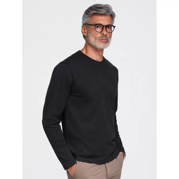  Tricou pentru bărbați OMBRE OM-LSBL-0142 NEGRU 