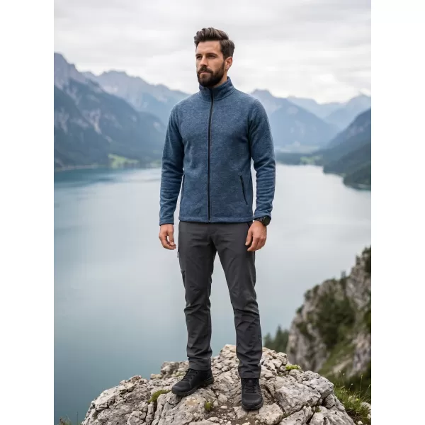  Hanorac bărbătesc din micro polar MALFINI FACTOR 852 EVIDENȚIERI DE DENIM ÎNCHIS LA CULOARE 