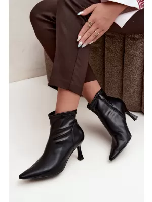 Botine de dama BOTO 7107 NEGRU LUCIOS