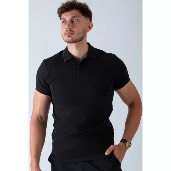  Tricouri pentru bărbați NEBBIA MIKE MUSCLE FIT POLO 157 NEGRU 