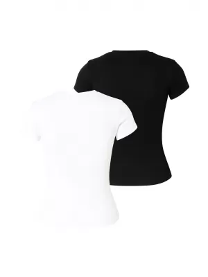 Tricou de dama URBAN CLASSICS TB8569A-03102 NEGRU/ALB