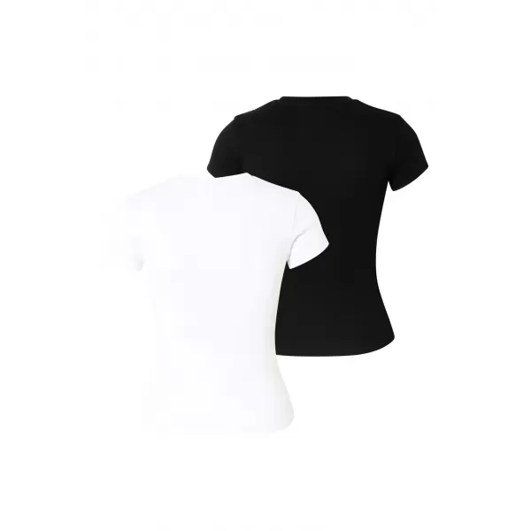  Tricou de dama URBAN CLASSICS TB8569A-03102 NEGRU/ALB 