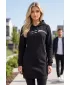 Hanorac prelungit dama ALTISPORT ALW001419 ALB-NEGRU