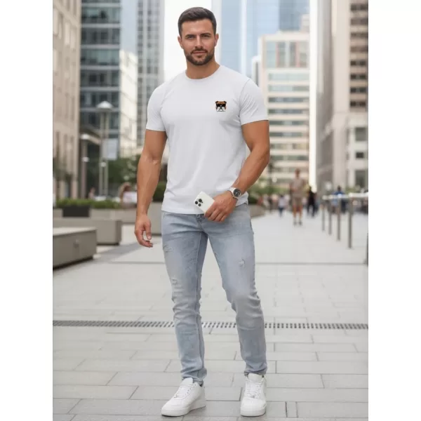  Tricou pentru bărbați DSTREET NX0125R-WH ALB 