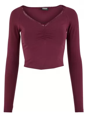 Tricou de dama URBAN CLASSICS TB7729-01151 CIREAȘĂ