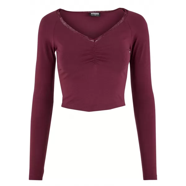  Tricou de dama URBAN CLASSICS TB7729-01151 CIREAȘĂ 