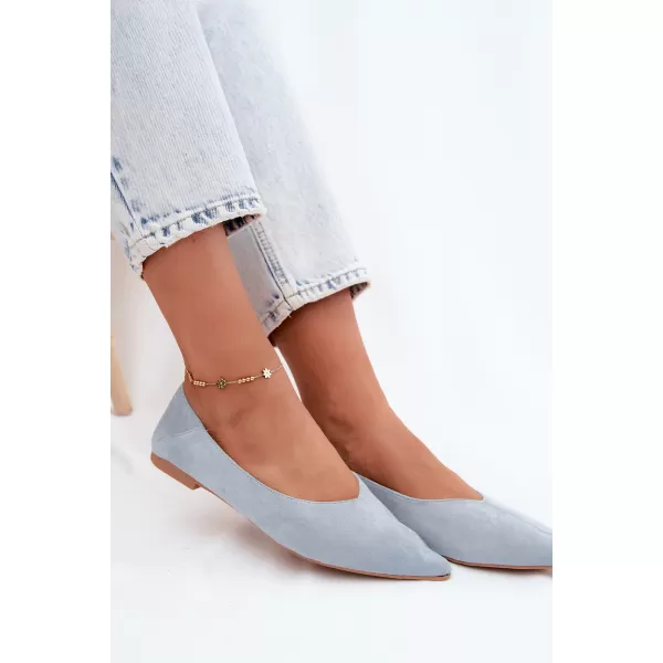  Pantofi de balet pentru femei BOTO JH597 ALBASTRU 