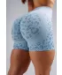 Pantaloni scurți de compresie push-up cu imprimeu leopard NEBBIA PRIMAL 856 LEOPARD ALBASTRU